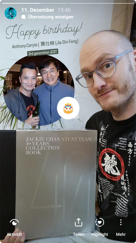 40 Years Jackie Chan Stunt Team Collection Book. Thank you, Anthony Carpio!