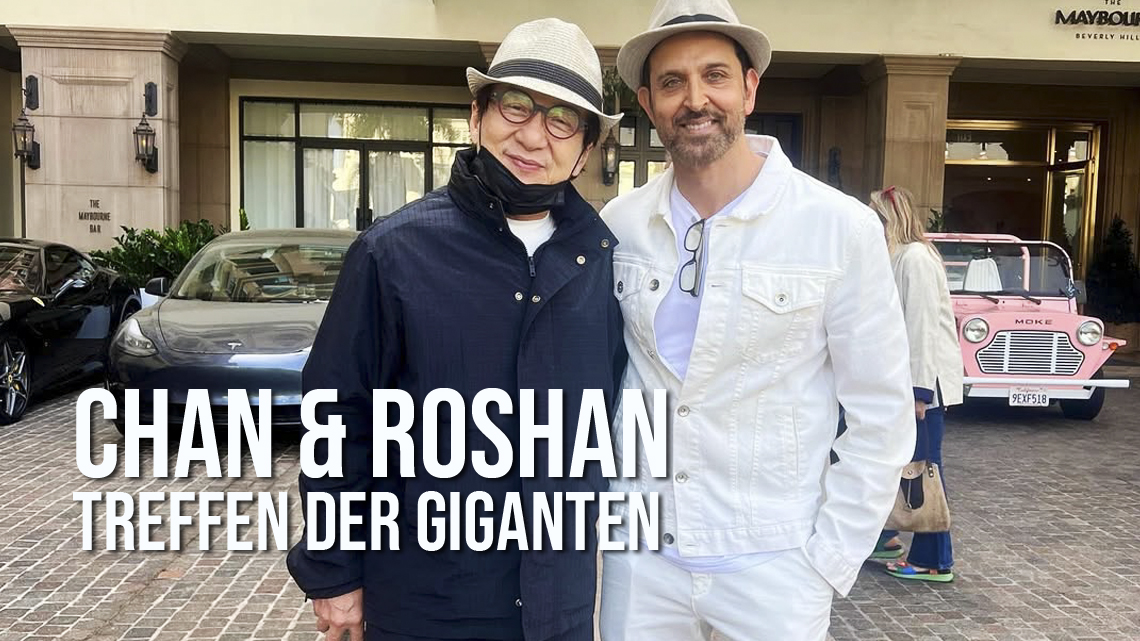 Jackie Chan trifft Bollywood-Star Hrithik Roshan zufällig in Beverly Hills